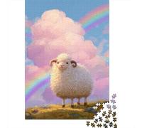 ovejas Puzzle De 1000 Trozos Papel Grueso Rompecabezas Compatible con Tabla Personas Que Aman Entrenamiento Cerebral 38x26cm/1000pcs