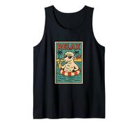 Ovejas Relajante Lindo Animal Vintage Ovejas Relax Impresión Retro Camiseta sin Mangas