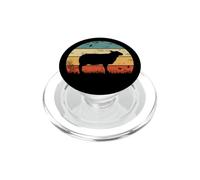 Ovejas Retro Grunge al Atardecer con ovejas PopSockets PopGrip para MagSafe