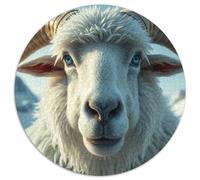 ovejas Rompecabezas Redondo 1000p Adultos-Niños animaless Das Tier Wild animaless Beast Circular Puzzle Niños: Aliviar Estrés Kinder Können Es Nicht Machen Hombres 1000pcs (67.5x67.5cm)