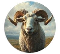 ovejas Rompecabezas Redondo 1000p Adultos-Niños animaless Das Tier Wild animaless Beast Circular Puzzle Niños: Construir Maquetas Decoración Hogar Juegos Educativos 1000pcs (67.5x67.5cm)