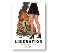 Oveline - Tarjeta de divorcio para mujer, regalo de separación divertido para novia, nueva vida y celibato, formato 10,5 x 14,8 cm con sobres incluidos (liberado)