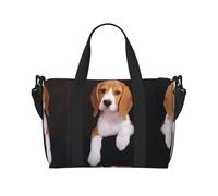 ovely - Bolsa de lona con estampado de perro Beagle, portátil, adecuada para fitness, viajes, etc.