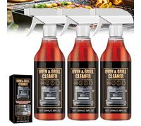 Oven and Grill Cleaner Spray, Cleaner and Degreaser for Grill, Heavy-Duty Degreaser Spray, Eliminates Thick Grease & Build Up for Home (3pcs)