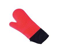 Oven Gloves, Heat Resistant Silicone Oven Gloves Extra Long Non-Slip Oven Mitts for Grilling, Cooking, Baking, Kitchen, Microwave, Pizza2PcsRed