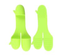 Oven Gloves - Three Finger Silicone Mitts for Safe Handling | Food Grade Silicone with Anti Slip Texture and Soft Lining, Heat Protection Cooking Gloves for Baking Grilling BBQ Kitchen Outdoor Use