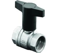 Oventrop Válvula de bola 1/2" Optibal latón niquelado paso total, 1077104