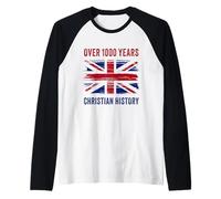 Over 1000 Years of Christian History - UK Patriot Graphic Camiseta Manga Raglan