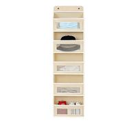 Over Door Storage Organizer, Hangable 5 Tier Shelf Rack, Heavy Duty Hanging Storage with 44 Lb Capacity, Space Saving Vertical Organizer, Multi Pocket Rack Design, Suitable for Closet Bedroom Pantry