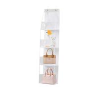 Over Door Storage Organizer, Wall Mount Storage Shelves,11.81x5.91x62.99 Inches; spacing: About 17cm/6.69 Inches Large Pockets Behind The Door, Non-Woven Clear Window,