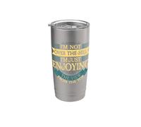 Over Hill View Top Abuelos Jubilados Cumpleaños Jubilación Vaso térmico de acero inoxidable de doble pared