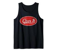Over It Sarcastic Varsity Vintage Inspired Classic Camiseta sin Mangas