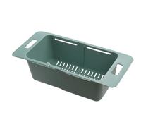 Over Sink Colander Strainer - Adjustable Telescopic Drain Basket | Fruit & Vegetable Washing Rack, Thickened PP Sink Storage Basket For Kitchen Organization 40-52cm