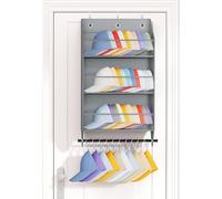 Over the Door Hat Rack, Baseball Caps Storage Hanger, Hat Organizing Rack with Multi Layer, Fabric Pocket Holder with Saving Design, Closet Storage Accessory, for Bedroom Bathroom Closet Entryway