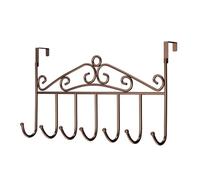 Over The Door Hooks for Hanging | No Drill Installation Saves Space | Robust Iron Hooks for Clothes/Hats/Towels | 13.2lb Load Bearing, 2 Pack