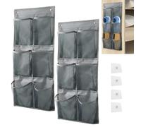 Over The Door Shoe Rack | 2 Pieces Large Capacity Space Saving Wall | Shoe Rack Over The Door for Home Bathroom Living Room Dorm Caravan Motorhome Toy Snack Toiletry