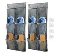 Over The Door Shoe Rack 2 Pieces - Shoe Rack Over The Door for Home Living | Shoe Rack Over The Door for Home Bathroom Living Room Dorm | Caravan Motorhome Toy Snack Toiletry Over The Door Shoe Rack 2