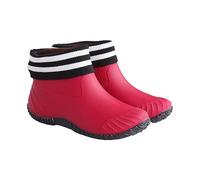 Over The Shoe - Botas de lluvia para hombre, zapatos de algodón extraíbles para mujer, planas, antideslizantes, exteriores, multifuncionales, botas de lluvia en tubo, zapatos de agua, Red, 37.5 EU