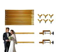 Over the Table Rod Stand, Gold Trellis with Clamps, 2.6x1. /8.53x3.94 Feet Tabletop Balloon Frame, Party Decoration Display, Backdrop Holder, for Wedding, Event