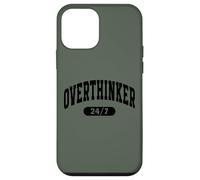 Over Thinker 24/7, Funny Motivational and Relatable Anxiety Carcasa para iPhone 12 Mini