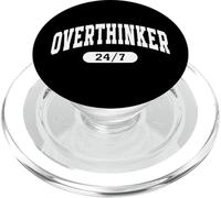 Over Thinker 24/7, Funny Motivational and Relatable Anxiety PopSockets PopGrip para MagSafe