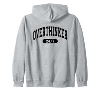Over Thinker 24/7, Funny Motivational and Relatable Anxiety Sudadera con Capucha