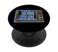 Over Thinking, diseño de Humor televisivo de la Vieja Escuela, tecnología Vintage PopSockets PopGrip Adhesivo