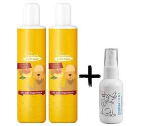OVER ZOO Frutti Power Champú de Mango para Perros de Pelo Largo 200ml + Animal Dent 50ml ¡GRATIS!