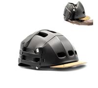 Overade Plixi - Casco plegable para bicicleta, scooter, bicicleta eléctrica, volumen dividido por 3 cuando está plegado, la misma protección que el casco clásico (gris titanio, L/XL (22.8-24.5