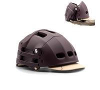 Overade Plixi - Casco plegable para bicicleta, scooter, bicicleta eléctrica, volumen dividido por 3 cuando está plegado, la misma protección que el casco clásico (rojo cardin, S/M (21.2-22.75