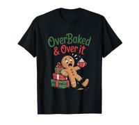 Overbaked and Over It Christmas Cookies Gingerbread Men Kids Camiseta