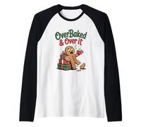 Overbaked and Over It Christmas Cookies Gingerbread Men Kids Camiseta Manga Raglan