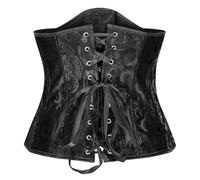 Overbust - Figura de reloj de arena para mujer, Negro , 5X-Large