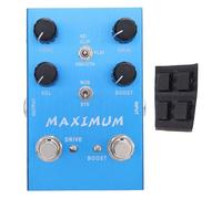 Overdrive Pedal de doble canal Pedal Boost Pedal de la perilla Pedal para guitarra eléctrica DC 9V Entrada de entrada Profesional Caja de aleación Matte Textura Matte