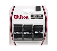 Wilson Ultra Wrap Overgrip 3 Pack Empuñadura, 3 Unidades, Unisex, Black