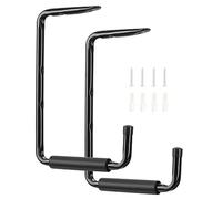 Overhead Garage Storage Rack, Multifunctional Wall Ladder Hook Ceilings Bike Hanger, Utility Ceiling Hangers, Seamless Installation, Steel Material Garage Rack for Bicycles, Chairs, 24×34×16cm