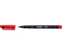 Overhead Pen - STABILO OHPen universal - Permanent Superfine - Pack of 10 - red