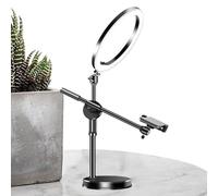 Overhead Phone Mount | Selfie Ring Light With Stand | Articulating Arm Camera Mount, Led Video Lighting, Teaching Lighting, Still Life Light, Adjustable Phone Holder, Ring Light Stand for Phone