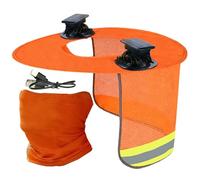 Overhead UV Guard - Battery-Free Breeze Visor for Projects | Airy Circumference Canopy with Electric Airflow Turbine & Hook-Loop Security Attachments for Forestry, Carpentry, Masonry and Engineering