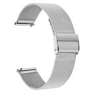 Overhil1s Correa de acero inoxidable 22 mm 20 mm Banda de repuesto de liberación rápida ajustable Hombres Mujeres Universal(A,22mm)