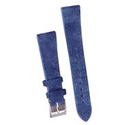 Overhil1s Correa de reloj de cuero de ante Vintage 18mm 20mm 22mm correa de reloj de liberación rápida accesorios de correa de pulsera(Drak blue,20mm)