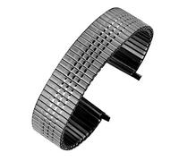 Overhil1s Prima Elástico Reloj De Correa De Acero Inoxidable Correa De Reloj 16MM 18MM No Hebilla De Metal De Reemplazo 20MM 22MM La Pulsera Del Reloj Band (Color : negro)