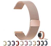 Overhil1s Stainless Steel Mesh Woven Magnetic Watch Band 10mm 12mm 14mm 16mm 18mm 20mm 22mm 24mm Quick Release Metal Strap Smartwatch Replacement Adjustable Wristband for Men Women(Rose Gold,18mm)