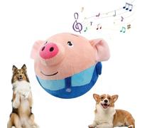 OVERJLDW Juguete Interactivo para Perros y Gatos, Cerdito Saltarín, Pelota para Perros que rebota y chirría, Juguete de Peluche para Mascotas, Estimulación Mental, Dentición, Outdoor, Grande, Adultos