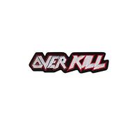 Overkill Silver Thrash Metal Band parche patch bordado con logotipo para planchar de hierro en apliques