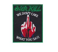 Overkill We Dont Care What You Say Thrash parche patch bordado con logotipo para planchar de hierro en apliques