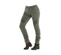 OVERLAP Imola Cactus - Pantalones Vaqueros para Mujer, homologados para Carretera, Verde, Talla 28