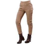 Overlap Jane Leggings de motocicleta de las señoras, beige, tamaño 26 para Mujer
