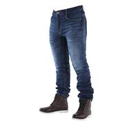 OVERLAP Street Smalt Jeans Hombre, Azul, Talla 28