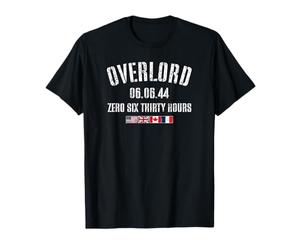 Overlord 06.06.44 Cero Seis Treinta Horas Normandía Día D Envejecido Camiseta